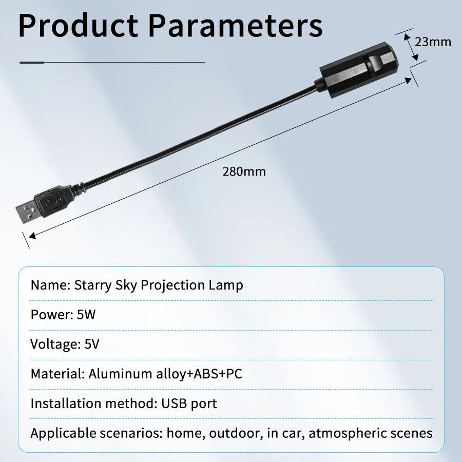 Moon Light Lamp | Projector Night Light for Ceiling Wall Mood Decoration additional angle