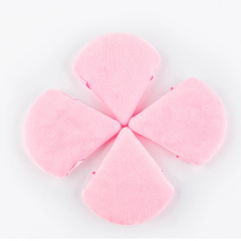 Reusable Triangle Velvet Powder Puffs | Soft Face Makeup Sponges close-up view