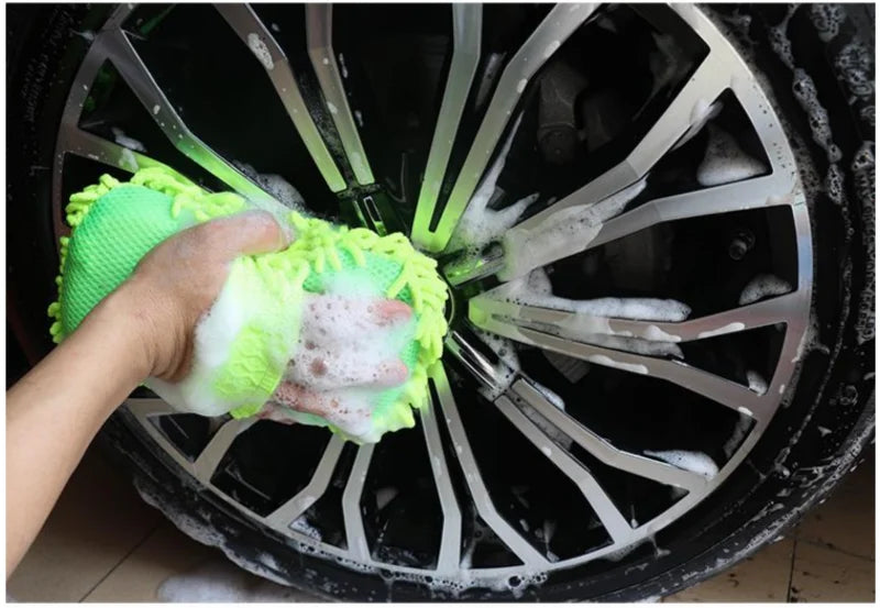 Microfiber Car Washer Sponge Cleaning Car Care Detailing Brushes Washing Towel Auto Glov detail view