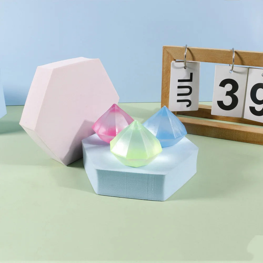 Frosted Ice Cube Shaped Fidget Toy Square Stress Relief Ball for Anxiety ADHD Squishy Sq detail view