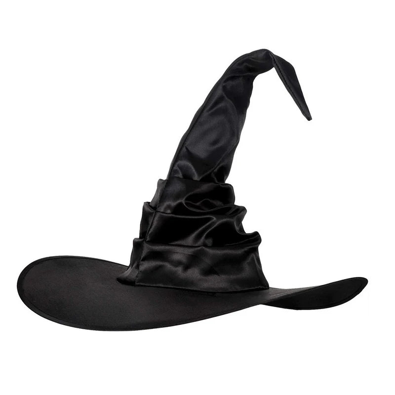 Halloween Witch Hat Black Folds Wizard Hats lifestyle view