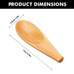 Wooden Mini Salt Spoon | Small Solid Wood Condiment Spoon alternate view