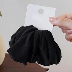 4 Set Solid Widen Thicken Hair Band Ropes Women Ponytail Holder Hair Tie Scrunchies Rubb detail view