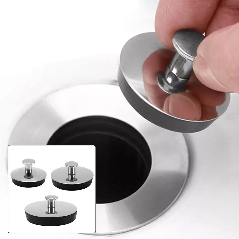 Universal Stainless Steel Sink Plug Drain Stopper | Fits 33-35mm, 43-44mm, 54-55mm Dr alternate view