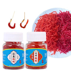 100pcs/Bottle Realistic Tackle Soft Lure Bass Bream Bloodworm Fishing Lure Earthworm alternate view