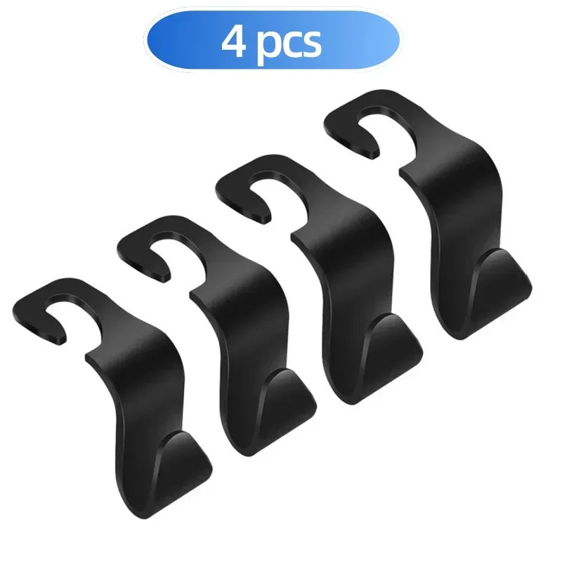Car Seat Headrest Hooks Back Seat Organizer ABS 8 Pcs close-up view