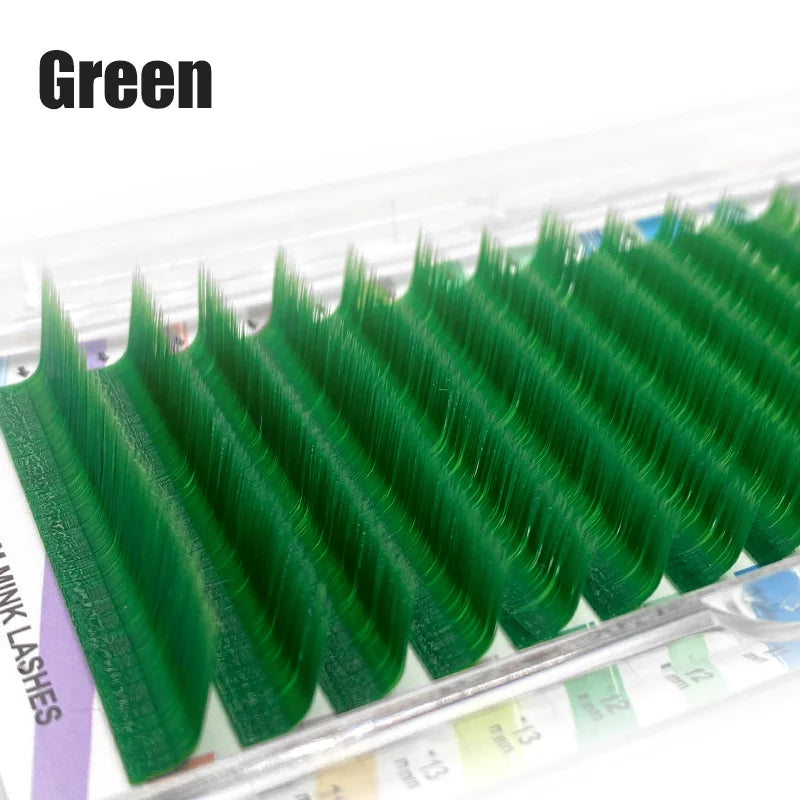 NATUHANA L/LU Curl Auto Fan Colored Lashes | Easy Fan Color Eyelash Extension detail view