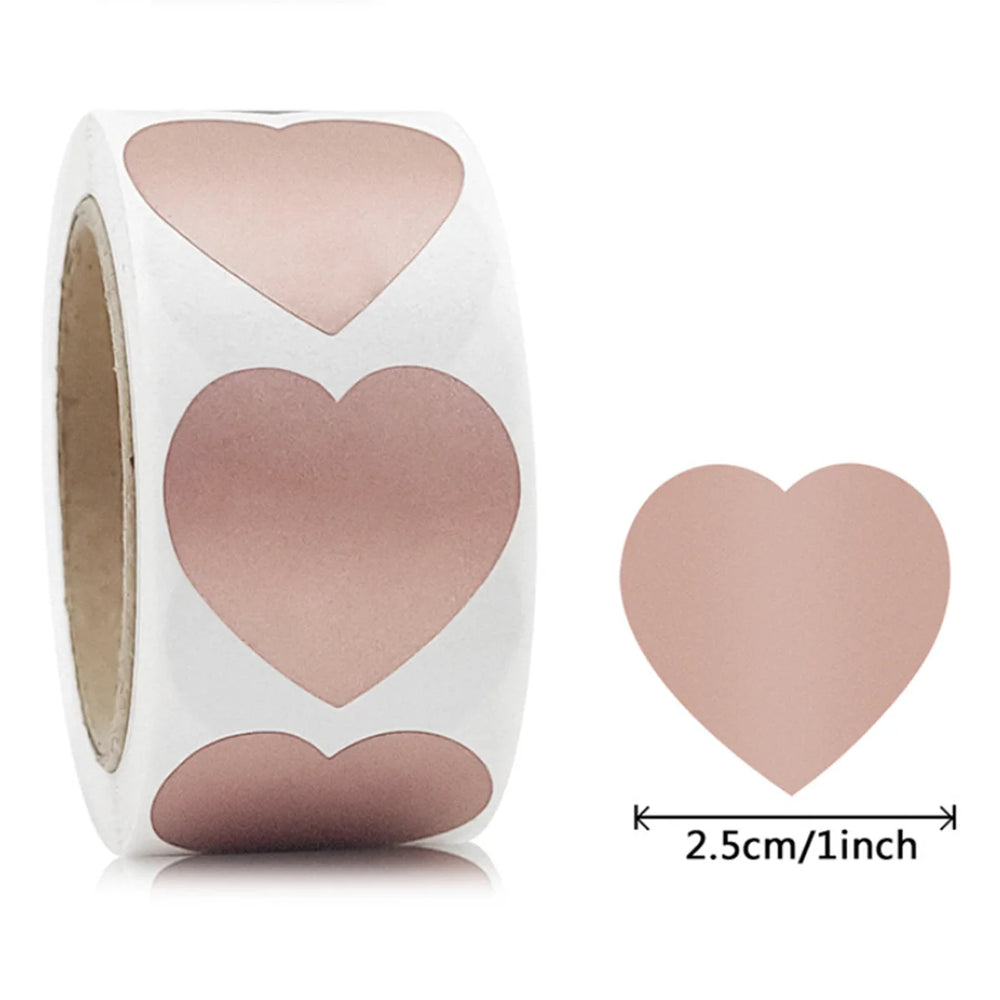 300 Pcs 1 Inch Heart Scratch Off Stickers | Lottery Ticket and DIY Game Labels detail view