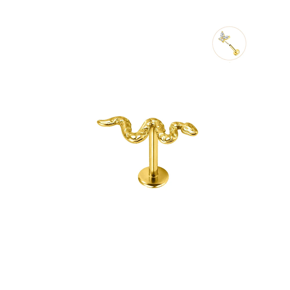 EVISPOL 16G Hypoallergenic Stainless Steel Threadless Insert Labret Lip Rings Tiny Cr alternate view
