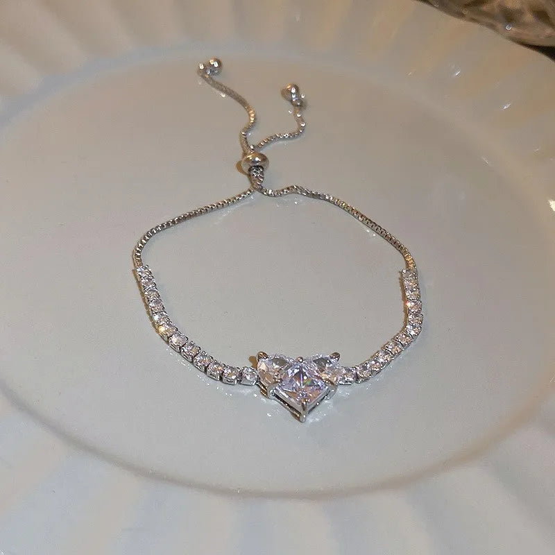 Wave Geometry Adjustable Bracelet Bangle Luxury Fashion Rhinestone Crystal Bracelets Wom detail view