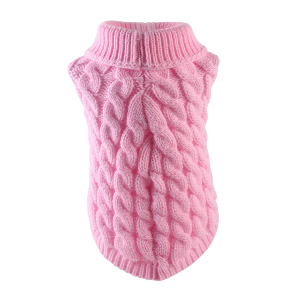 Classic Solid Chihuahua Puppy Dog Sweater for Small Dogs Winter Warm Pet Clothes York lifestyle view