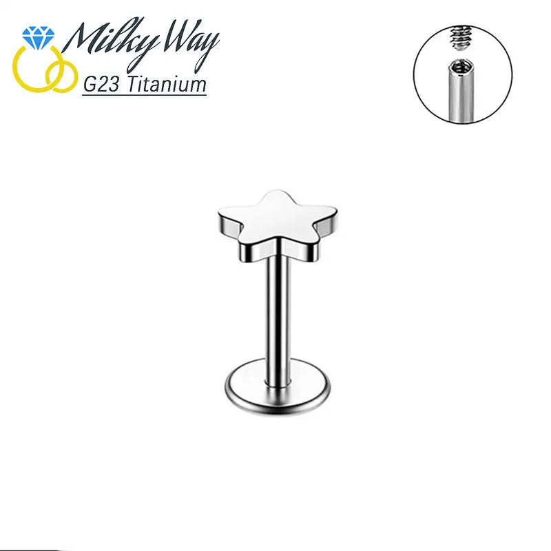 Nose Rings G23 Titanium Jewelry Labret Lip Studs Internally Threaded Earring Sexy Ear alternate view