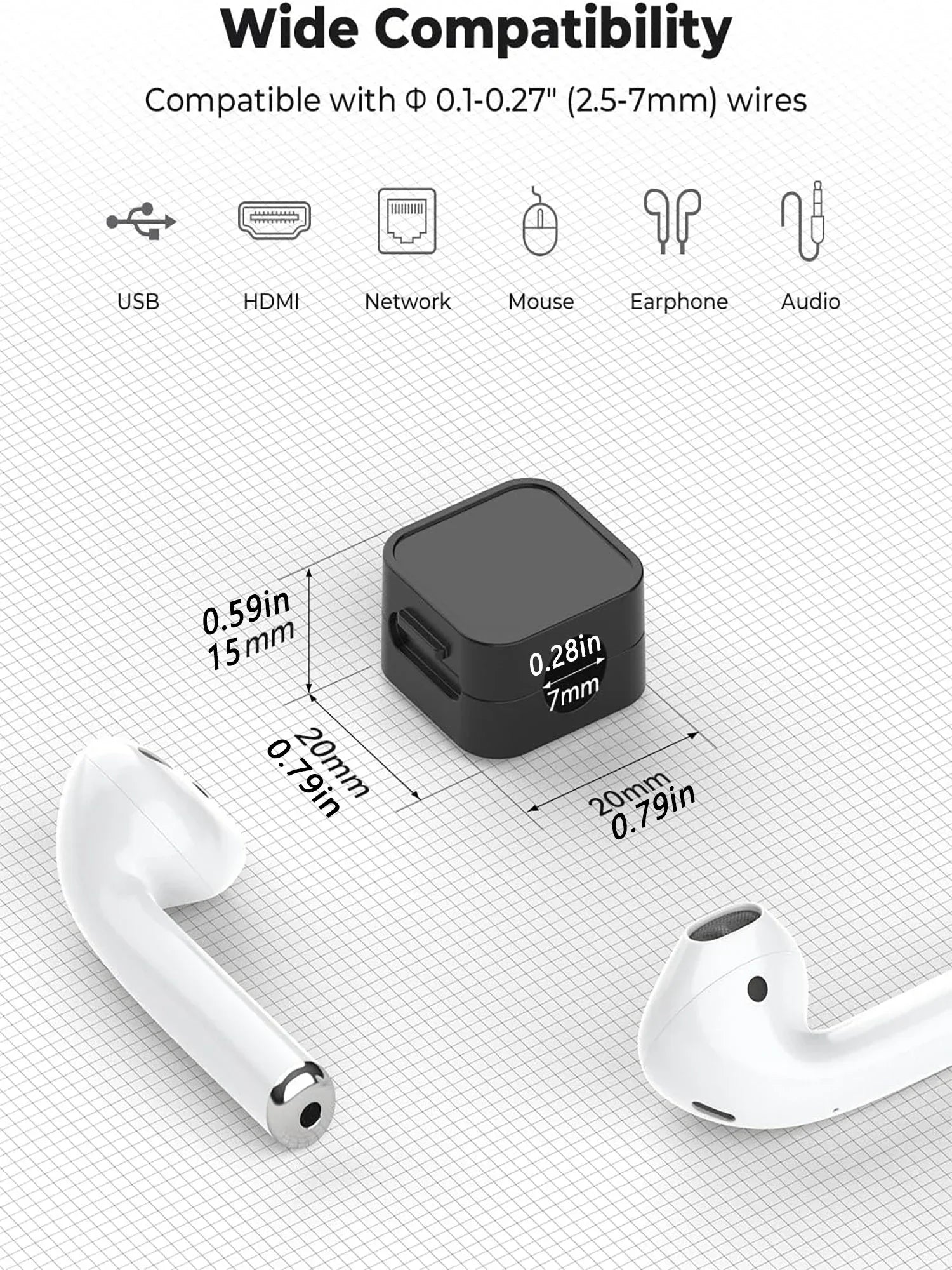 iLMH Non-magnetic Strong Cable Clips Adjustable Cord Holder, Adhesive Under Desk Mg additional angle