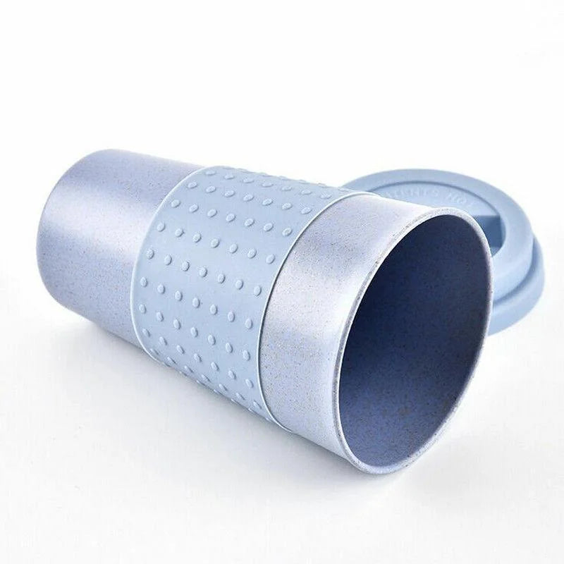 1PC Wheat Straw Mug Creative Drinkware Reusable Bamboo Fibre Ecoffee Cups Eco Friendl lifestyle view