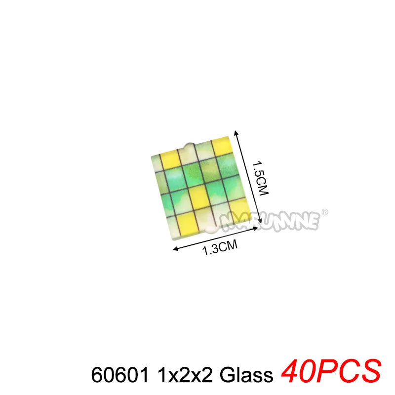 Marumine Window and Door Building Blocks | Compatible City House Parts Set detail view
