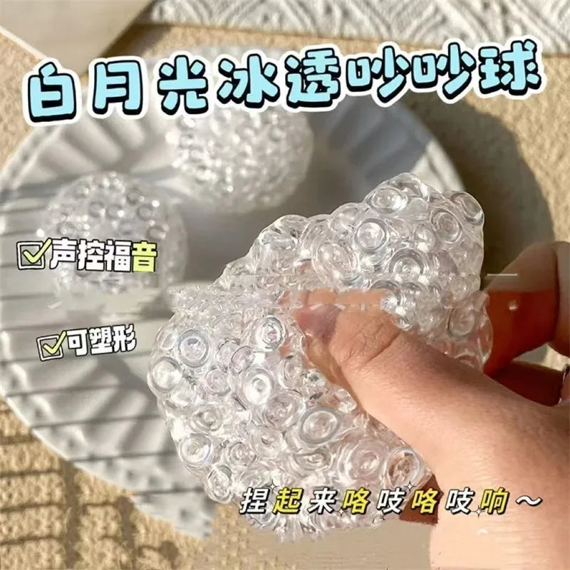 Squishy Balls Ice Beads Stress Relief Toy | Super Soft Sensory Fidget Toy for Kids Adu close-up view