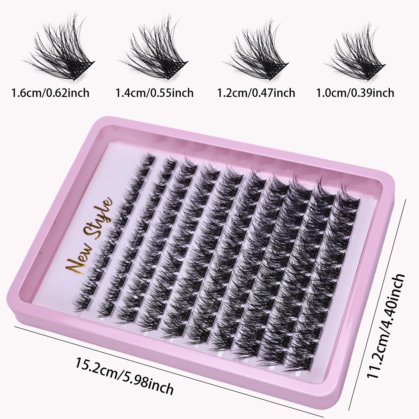 Lash Clusters 120pcs Cluster Lashes 8-16mm Individual Lashes Extensions Natural Look Lashes D Curl Fluffy Cluster DIY Eyelash