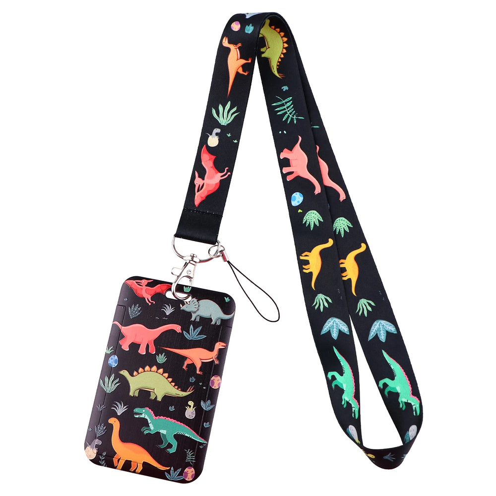 Cartoon Dinosaur Lanyards for Keys Phone Straps ID Card USB Badge Holder Keychain Key alternate view