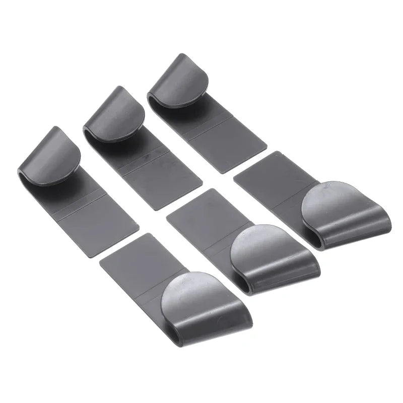 6pcs/Set Pot Lid Holder Wall-Mounted Hanging Holder for Pan Pot Cover Rack Plastic Ki alternate view