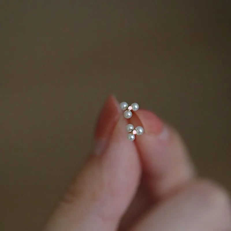 925 Silver Needle Simple Shiny Zircon Earrings Gold Plating Jewelry Crystal Stud Earr alternate view