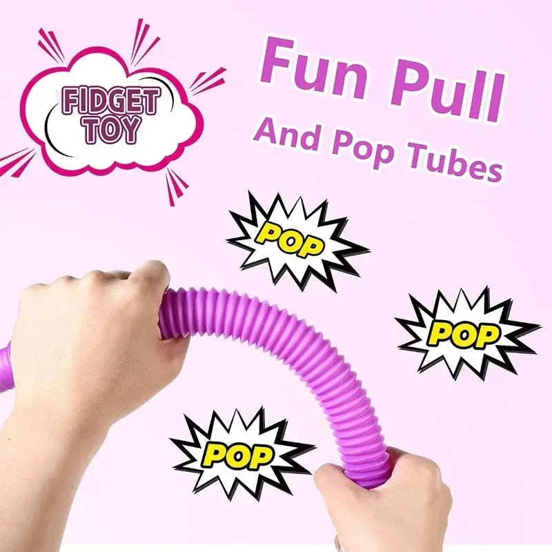 5/10 Pcs Pop Tubes Sensory Fidget Tubes with Autism Classroom Prizes Gifts Fidget Toy alternate view