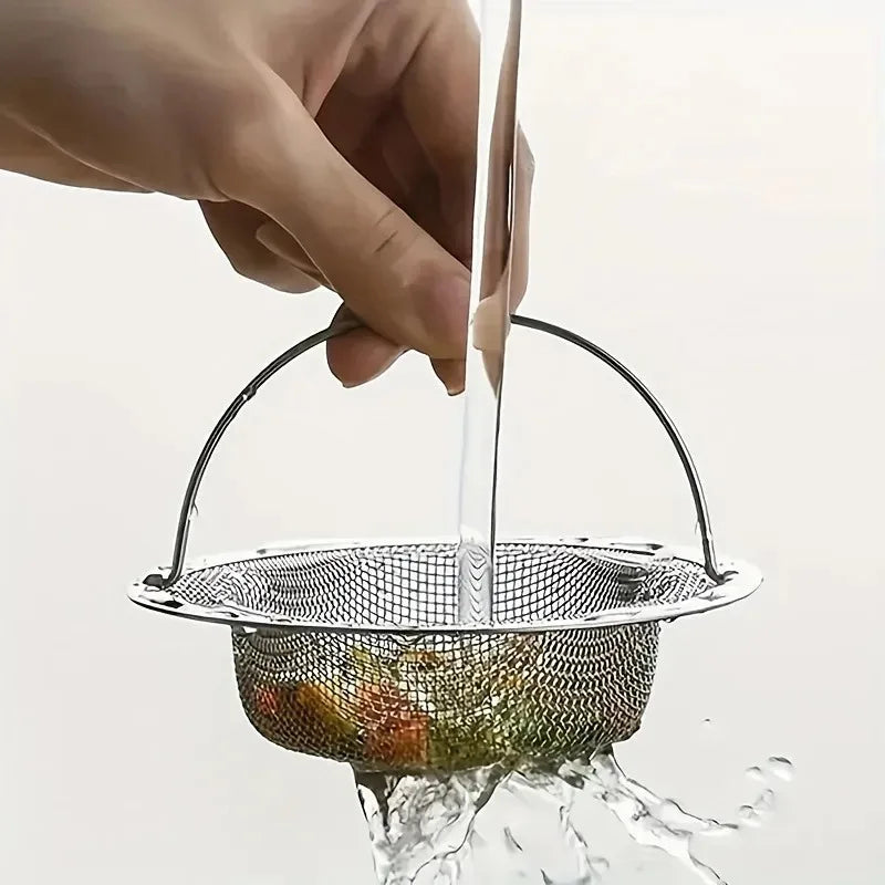 1pc Kitchen Sink Strainer W/Handle, RV Kitchen Sink, Sink Waste Strainer, Stainless S lifestyle view