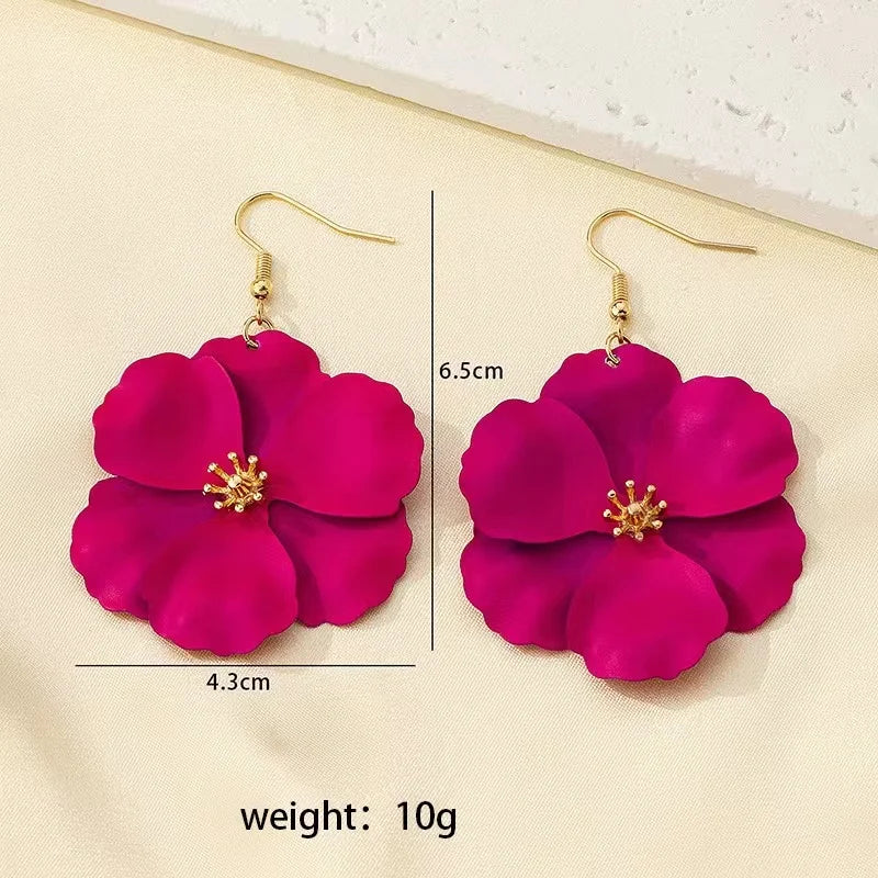 Women’s Floral Drop Earrings | Lightweight Spring and Summer Jewelry lifestyle view