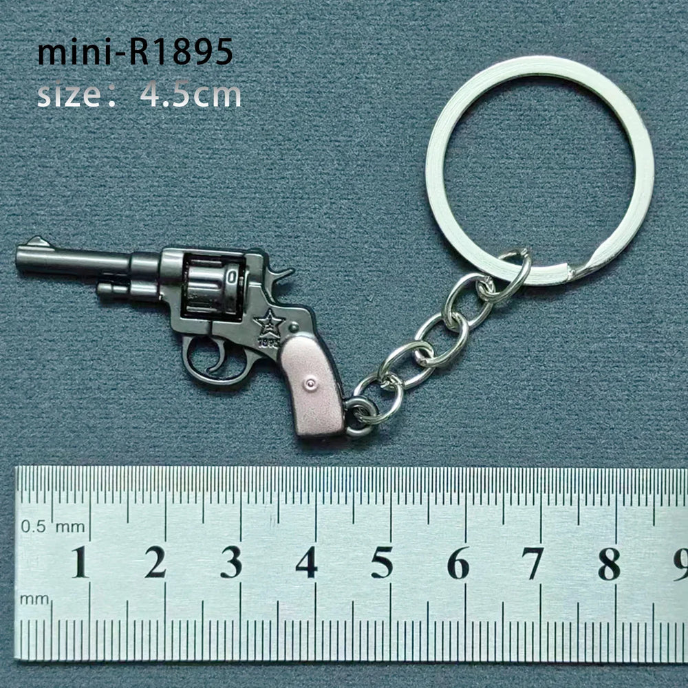Mini Keychain Pendant Peace Elite 98k Alloy Gun Model PUBG Battlefield Boy Toy Hand additional angle