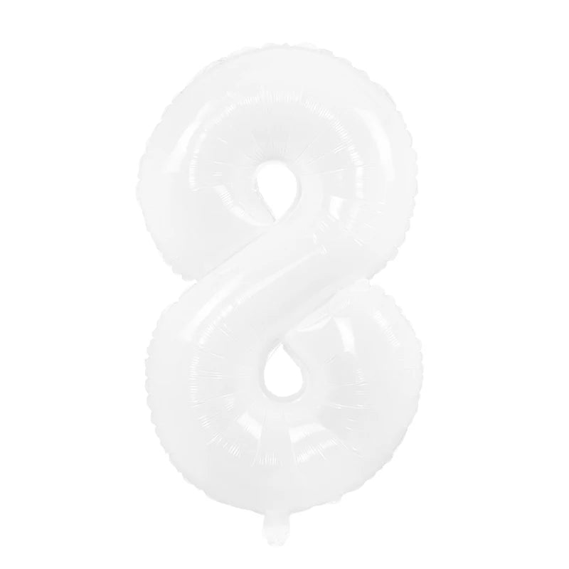 32 Inch Cream Color Number Balloons Set | Large Foil Helium Balloons for Birthday Party detail view