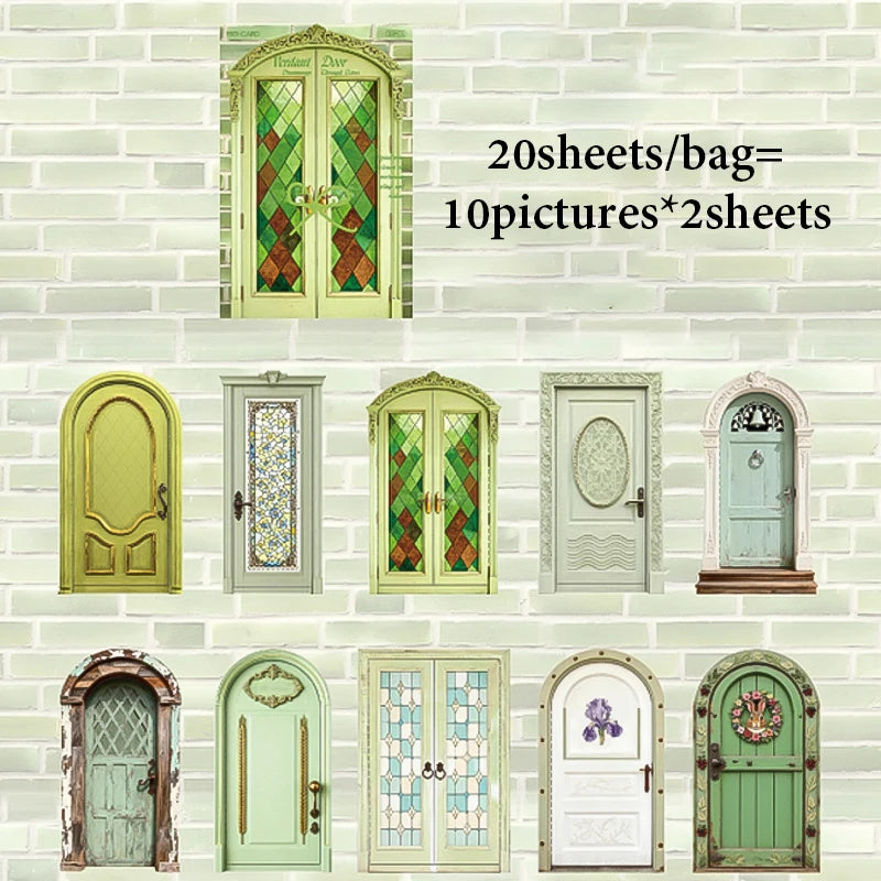 Mr.Paper Door to Dream Series White Kraft Paper Hollow Collage Cards | 20 Pack alternate view