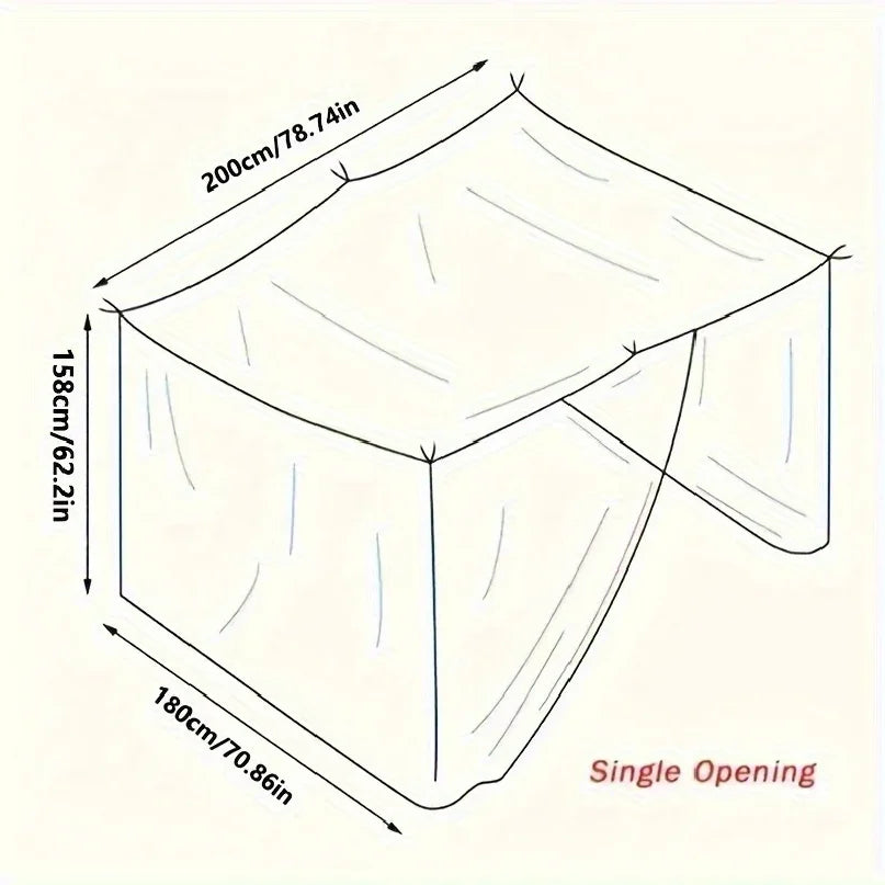 Portable Mosquito Net for Bed | Single Opening Encrypted Mosquito Cover close-up view