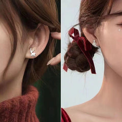 925 Silver Needles Lovely Mini Stud Earrings Women Cute Heart Star Moon Daisy Christmas detail view
