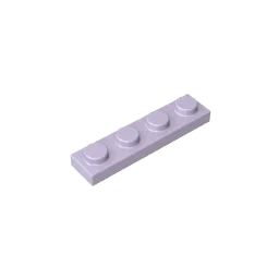 Gobricks GDS-504 Plate 1 x 4 | Compatible Building Block Pieces detail view
