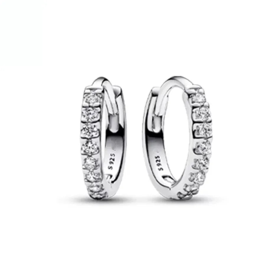 925 Silver Heart Snowflake Moon Earrings | Fine Stud Earrings for Women additional angle