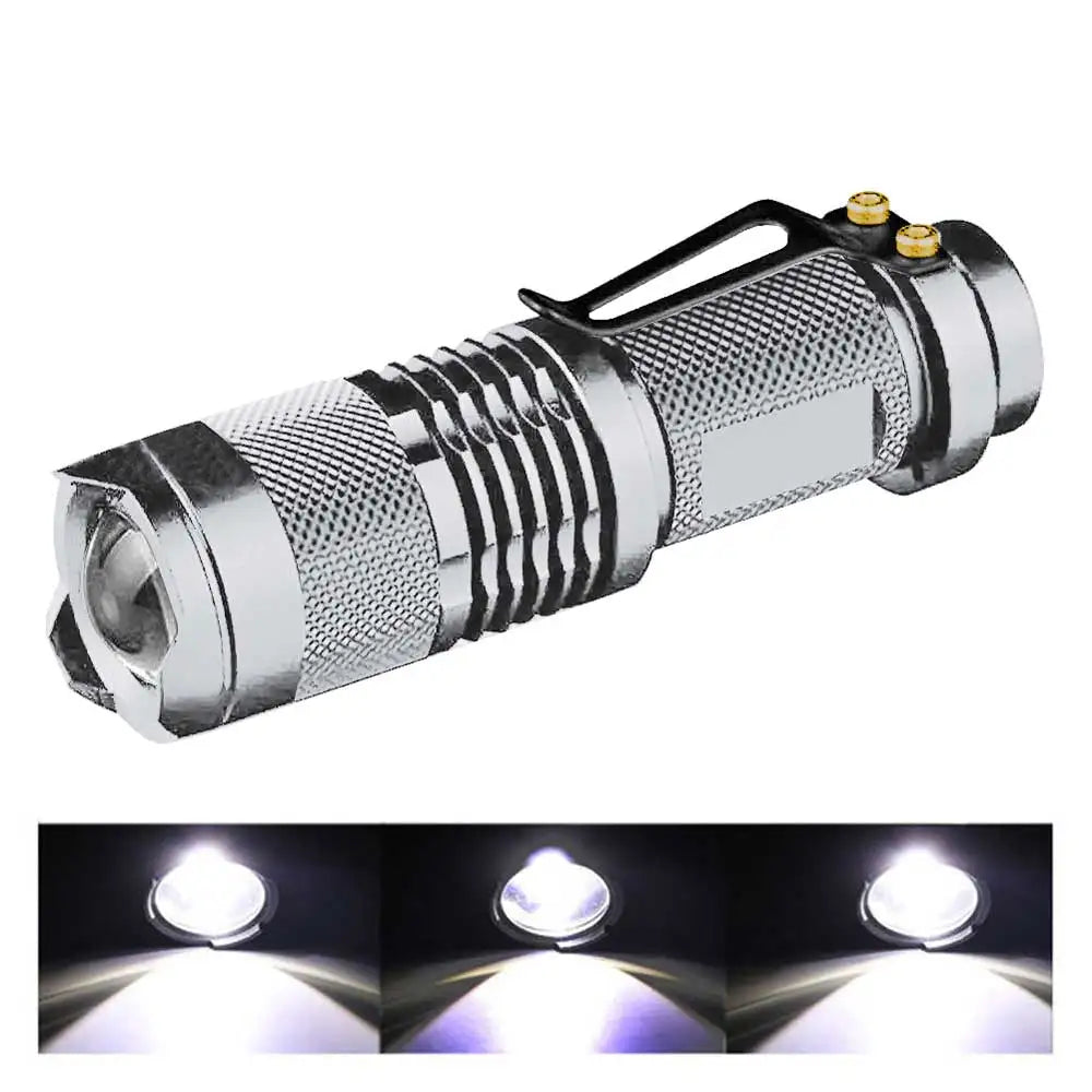 3 Modes Portable LED Flashlight | Zoomable Torch for Outdoor Use detail view