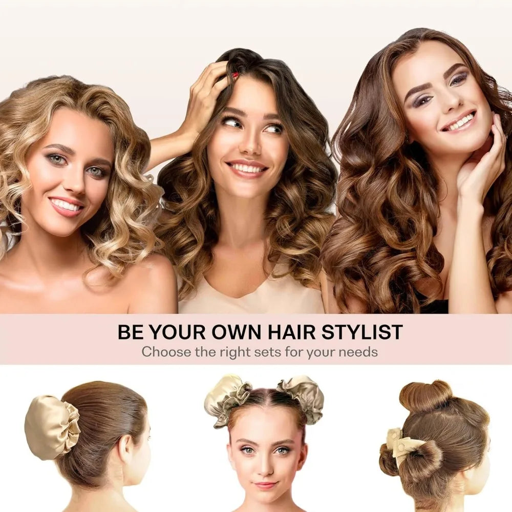 New Heatless Curling Rod Silk Curls No Heat Hair Curler Soft Hair Rollers Sleeping Hea close-up view