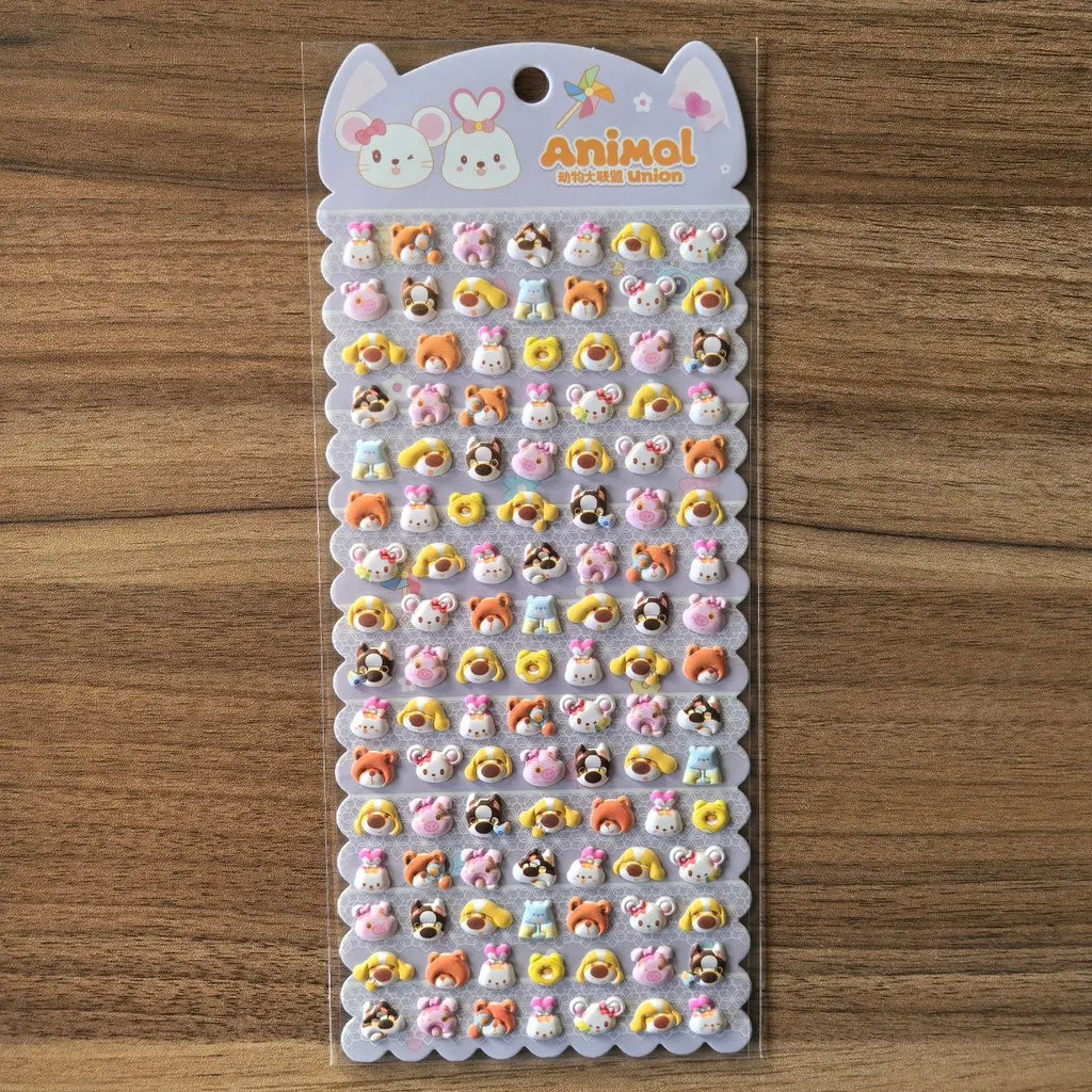 4 Sheets Mini Animal Face Stickers | Cute Pet Head Decals for DIY Crafts and Journals lifestyle view
