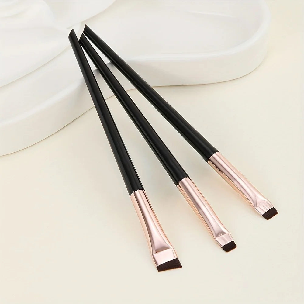 Ultra-Thin Eyebrow Brush Set | 3-Piece Angled Precision Makeup Brushes alternate view
