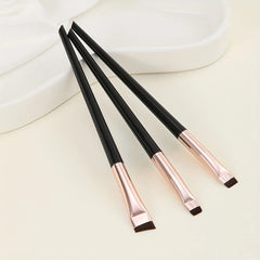 Ultra-Thin Eyebrow Brush Set | 3-Piece Angled Precision Makeup Brushes alternate view