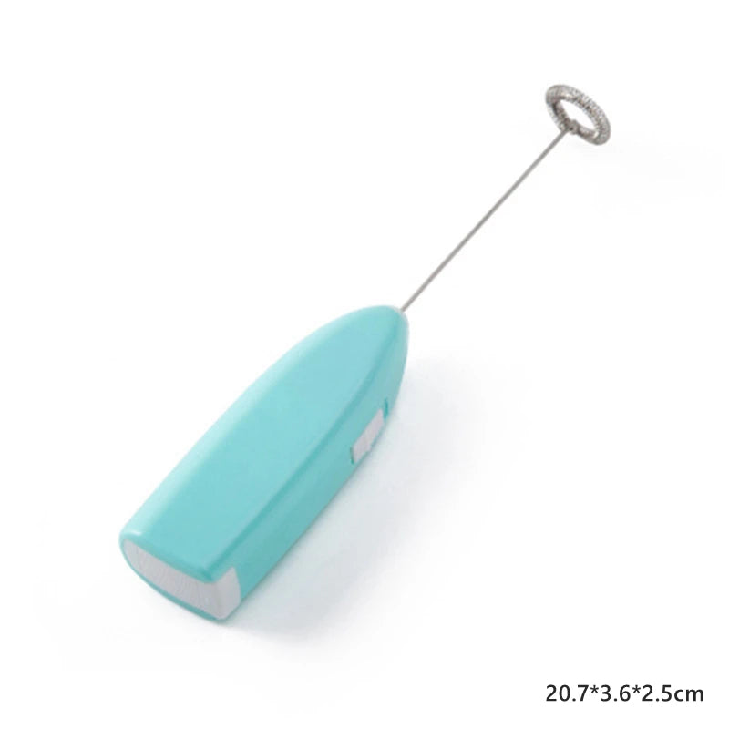 Mini Electric Egg Beater | Handheld Milk Frother and Coffee Whisk close-up view