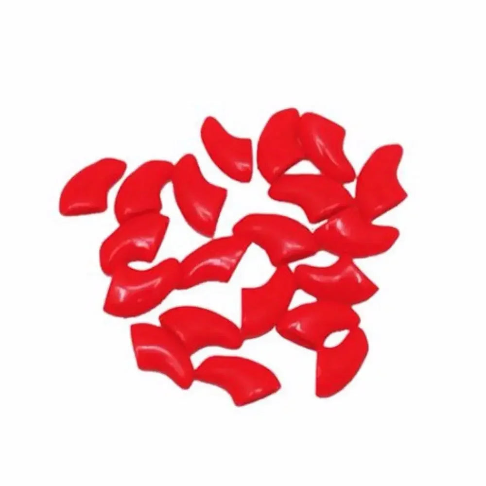 Lovely 20pcs Silicone Soft Cat Nail Caps Cat Nail Covers Pet Claw Paws Caps Adhesiv additional angle