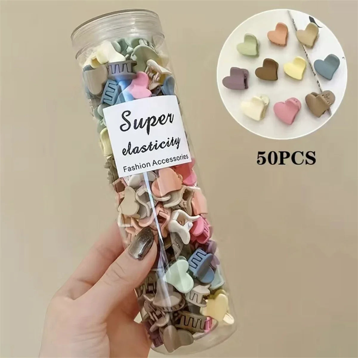 50PCS/Set Cute Hair Claws Small Size Mini Hairpin Hair Clips For Girls Korean Side Cli close-up view