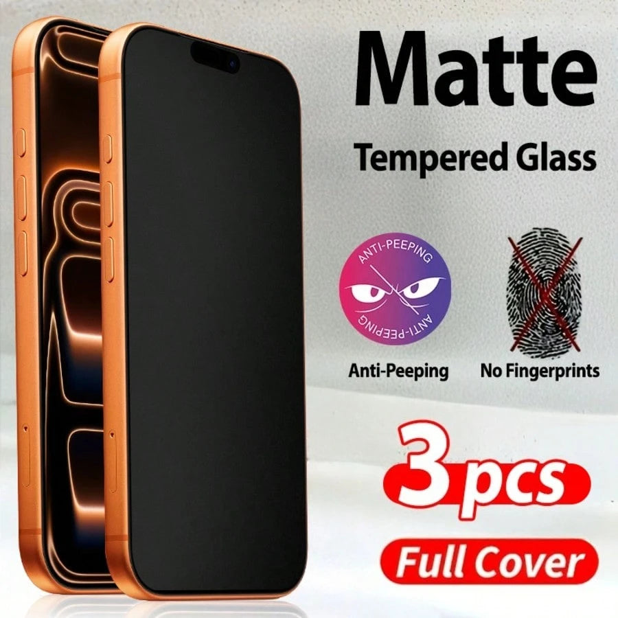 3 Pcs Matte Anti-Peeping Screen Protector Compatible With IPhone 17 Pro Max/17 Pro/17 Air/17/16 Pro Max/16 Pro/16