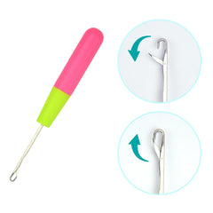1 Pc 0.5cm/0.38cm Dreadlock Knitting Hook Crochet Hook Plastic Crochet Hook Needle Hair Weaving Crochet Needle Hook
