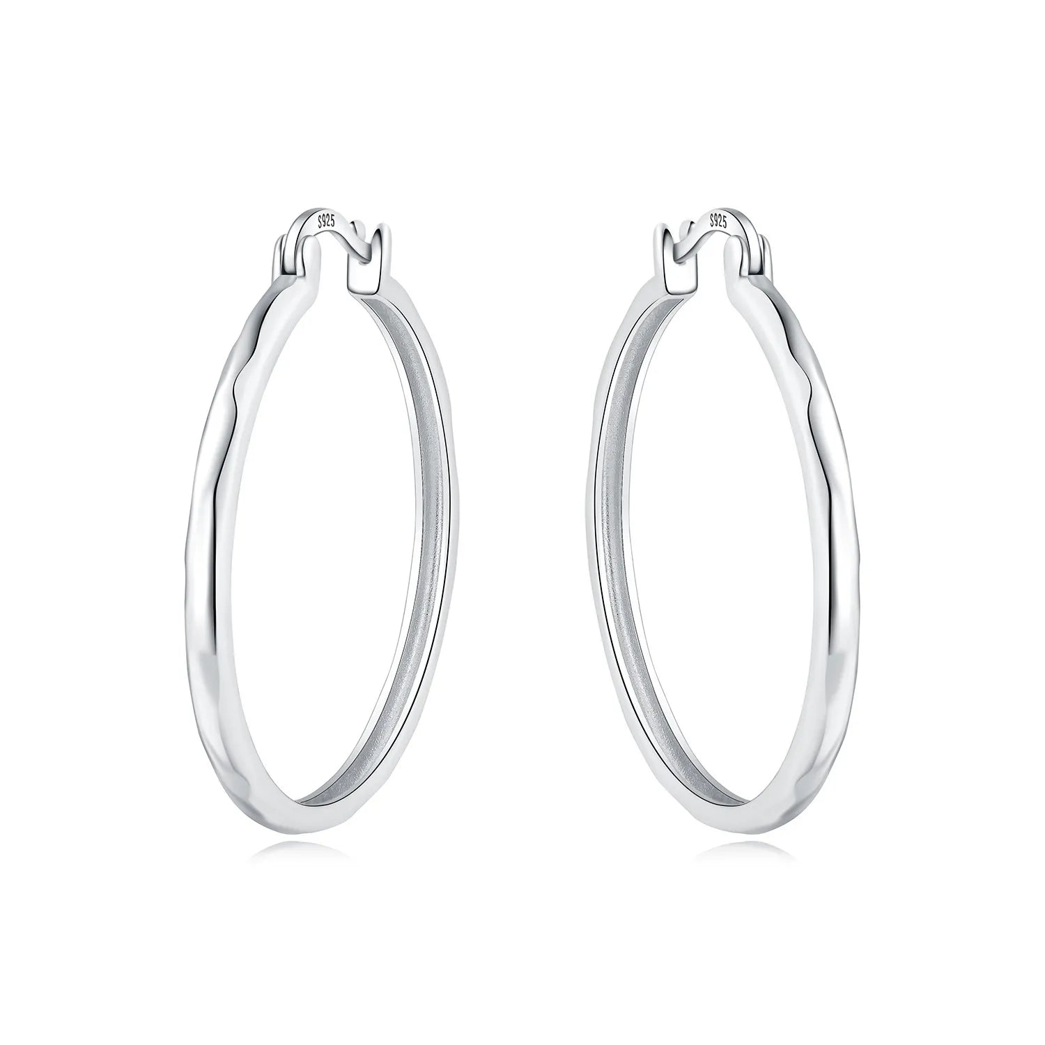 Orstarry S925 Sterling Silver Square Chain With Stone Inlaid Earrings Hoop Earrings Fo close-up view