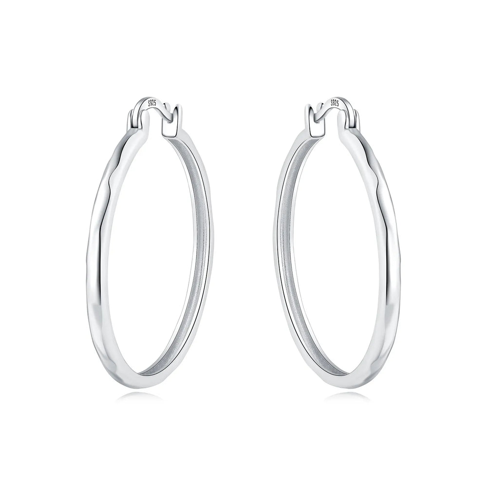 Orstarry S925 Sterling Silver Square Chain With Stone Inlaid Earrings Hoop Earrings Fo close-up view