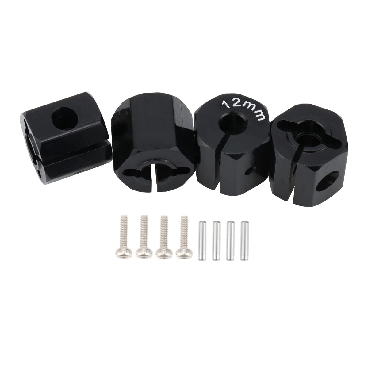 Aluminum 5/6/7/8/9/10/11/12mm Adapter Hex 12mm Drive Hub with Pin Screws for RC Aut additional angle