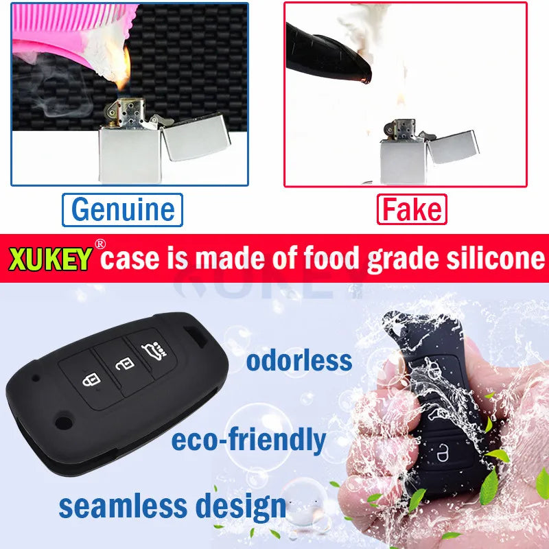 Silicone Key Fob Cover for Nissan Qashqai Micra Navara | Protective Shell Holder detail view