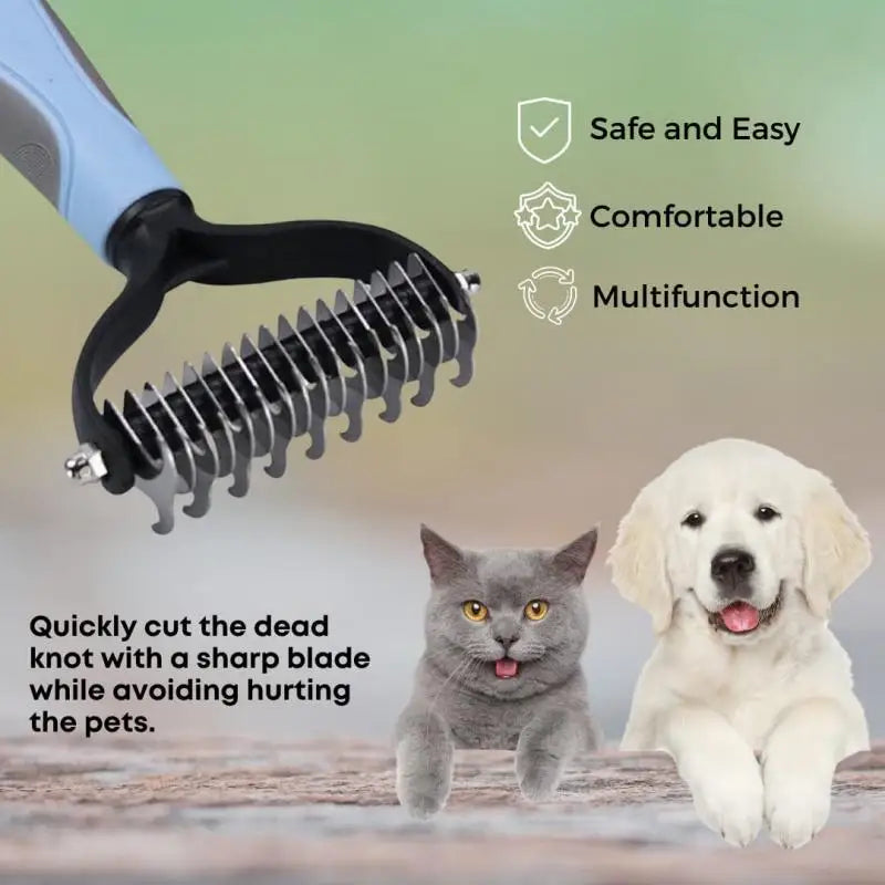 New Professional Pet Cat Hair Removal Comb Brush Dog Grooming Shedding Tools Puppy additional angle