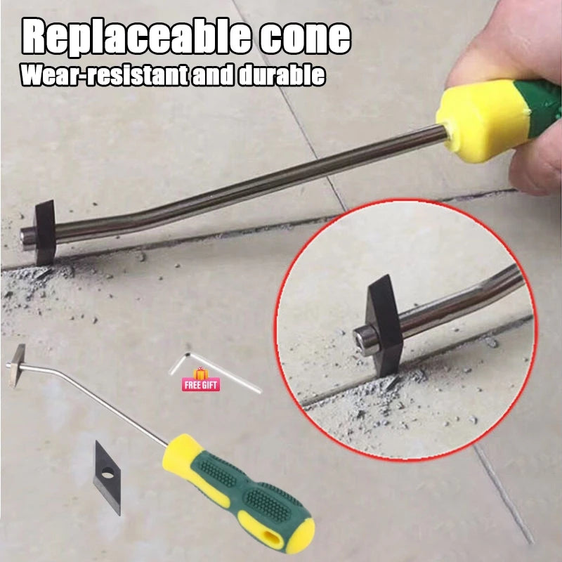 Ceramic Tile Grout Remover | Tungsten Steel Drill Bit for Floor and Wall Cleaning additional angle